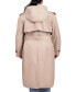 Фото #2 товара Women's Plus Size Belted Hooded Water-Resistant Trench Coat