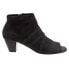 Фото #1 товара Trotters Maris T1867-001 Womens Black Wide Leather Ankle & Booties Boots 6