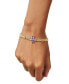 Amethyst Flower Cluster Stampato Link Bracelet (5-1/5 ct. t.w.) in 14k Gold-Plated Sterling Silver (Also in Citrine)