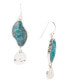 ფოტო #1 პროდუქტის Luna Genuine Apatite Abstract Shape Drop Earrings