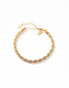 Фото #3 товара Neck On The Line 6mm gold plated stainless steel woven rope bracelet