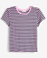 ფოტო #6 პროდუქტის Women's Striped Cap-Sleeve T-Shirt, Created for Macy's