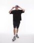 Фото #1 товара Topman premium heavyweight relaxed fit t-shirt with dropped shoulder 370gsm in black