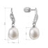 Charming dangle earrings with zircons and real river pearl 21092.1B