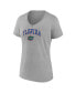 Фото #3 товара Women's Heather Gray Florida Gators Evergreen Campus V-Neck T-shirt