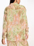 Vero Moda beach shirt co-ord in pastel snake print