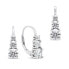 Фото #1 товара Elegant silver jewelry set with zircons SET221W (earrings, pendant)