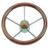 Фото #1 товара Рулевой со спицами из нержавеющей стали и рулевое колесо с деревянной ручкой SAVORETTI