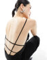 Edited backless strappy jumpsuit in black