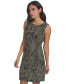 Women's Printed Round-Neck Sleeveless Knit Dress