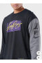 Фото #3 товара Sportswear NBA Max 90 Lakers Uzun Kollu Siyah Erkek T-shirt