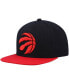 Men's Black, Red Toronto Raptors Team Two-Tone 2.0 Snapback Hat