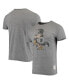 ფოტო #2 პროდუქტის Men's Heathered Gray Michigan State Spartans Vintage-Inspired Logo Tri-Blend T-shirt