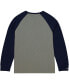 ფოტო #1 პროდუქტის Men's Gray Georgetown Hoyas Legendary Slub Raglan Long Sleeve T-shirt