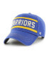 Фото #3 товара Men's Royal Distressed Golden State Warriors Quick Snap Clean Up Adjustable Hat
