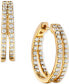 ფოტო #1 პროდუქტის Diamond Inside Out Double Hoop Earrings (1 ct. t.w.) in 14k White Gold or 14k Yellow Gold