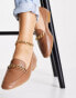 Фото #3 товара ASOS DESIGN Wide Fit Mingle chain loafers in tan