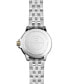 ფოტო #3 პროდუქტის Women's Swiss Tango Diamond-Accent Two-Tone Stainless Steel Bracelet Watch 30mm
