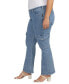 ფოტო #3 პროდუქტის Plus Size Be Low Cargo Pocket Jeans