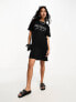 Фото #4 товара AllSaints Rista t-shirt mini dress in black