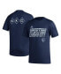 ფოტო #1 პროდუქტის Men's Navy Sporting Kansas City Team Jersey Hook AEROREADY T-shirt