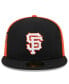 ფოტო #4 პროდუქტის Men's Black/Orange San Francisco Giants Gameday Sideswipe 59Fifty Fitted Hat