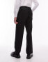 Topman oversized wool trouser in black