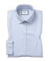 Фото #1 товара Charles Tyrwhitt Non-Iron Twill Mini Grid Check Super Slim Fit Shirt Men's 15"