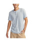 Фото #1 товара Men's Linen Short Sleeve Henley T-shirts