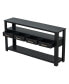 Фото #5 товара 62.2" Modern Console Table Sofa Table For Living Room With 4 Drawers And 2 Shelves