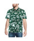 Фото #5 товара Men's Green Michigan State Spartans Floral Button-Up Shirt