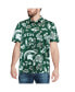 ფოტო #5 პროდუქტის Men's Green Michigan State Spartans Floral Button-Up Shirt