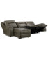 Фото #10 товара Hansley 3-Pc Zero Gravity Leather Sofa with 2 Power Recliners and Chaise, Created for Macy's