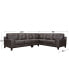 Фото #9 товара CLOSEOUT! Harli 3-Pc. Leather Sectional, Created for Macy's