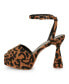 ფოტო #2 პროდუქტის Women's Flora Architectural Heel Peep-Toe Platform Dress Sandals - Extended Sizes 10-14
