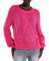 Nic+Zoe Petite Crafted Cables Sweater Women's Pink Pp