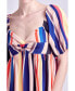 Women's Multi Color Stripe Maxi Dress