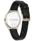 ფოტო #3 პროდუქტის Eco-Drive Women's Pixar Ratatouille Black Quilted Leather Strap Watch 37mm