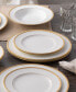 Rochelle Gold Set of 4 Dinner Plates, Service For 4