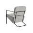 Armchair DKD Home Decor Grey Metal 62 x 76 x 76 cm 55 x 71 x 72 cm