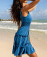 Фото #3 товара Women's Button & Ruffle Jersey Mini Beach Dress