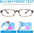 Фото #11 товара Yuluki Pack of 5 Reading Glasses Blue Light Blocking Visual Aid for Women Men Lightweight Rectangle Glasses Spring Hinge