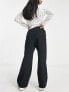 Фото #3 товара Miss Selfridge Petite slouchy dad trouser in black - BLACK