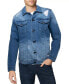 ფოტო #1 პროდუქტის Men's Slim Washed Denim Jacket