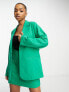 Monki co-ord mix and match oversized blazer in green