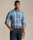 Фото #1 товара Men's Big & Tall Plaid Cotton Oxford Shirt