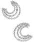 ფოტო #2 პროდუქტის Silver-Tone Mixed Cubic Zirconia Front-Facing Hoop Earrings, Created for Macy's