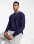 Фото #1 товара Polo Ralph Lauren multi icon logo pima cotton long sleeve top in navy