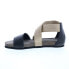 Think! Shik 82593-09 Womens Black Leather Slip On Strap Sandals Shoes 36