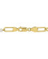 ფოტო #2 პროდუქტის Cultured Freshwater Pearl (7-7-1/2mm) & Paperclip Link 18" Statement Necklace in 18k Gold-Plated Sterling Silver